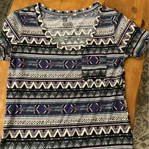 Nollie Aztec Scoop Neck Top— Medium